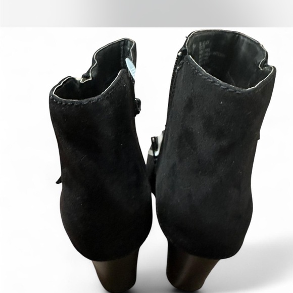 Arizona Jean Company Black Suede Wedge Booties - Picture 2 of 5